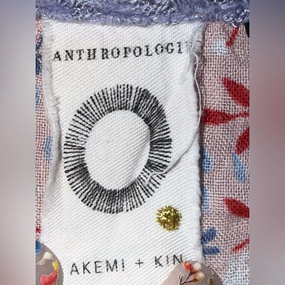 Anthropologie Akemi+Kin Woodruff Top Wrap Sweater Waffle Knit Lavender Large - Picture 3 of 5